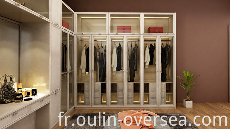 Modern Luxury wood sliding doors cloakroom 